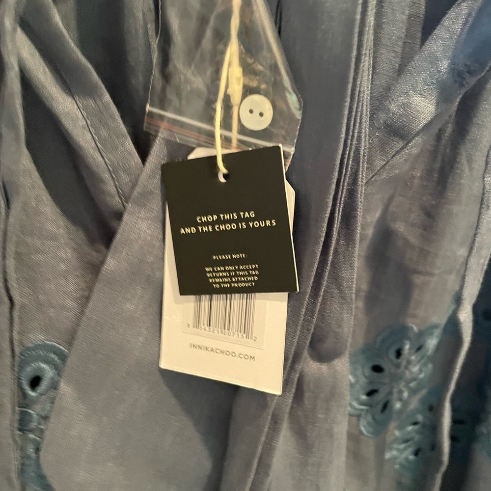 Innika Choo Chambray Blue Embroidered Dress - Picture 4 of 6